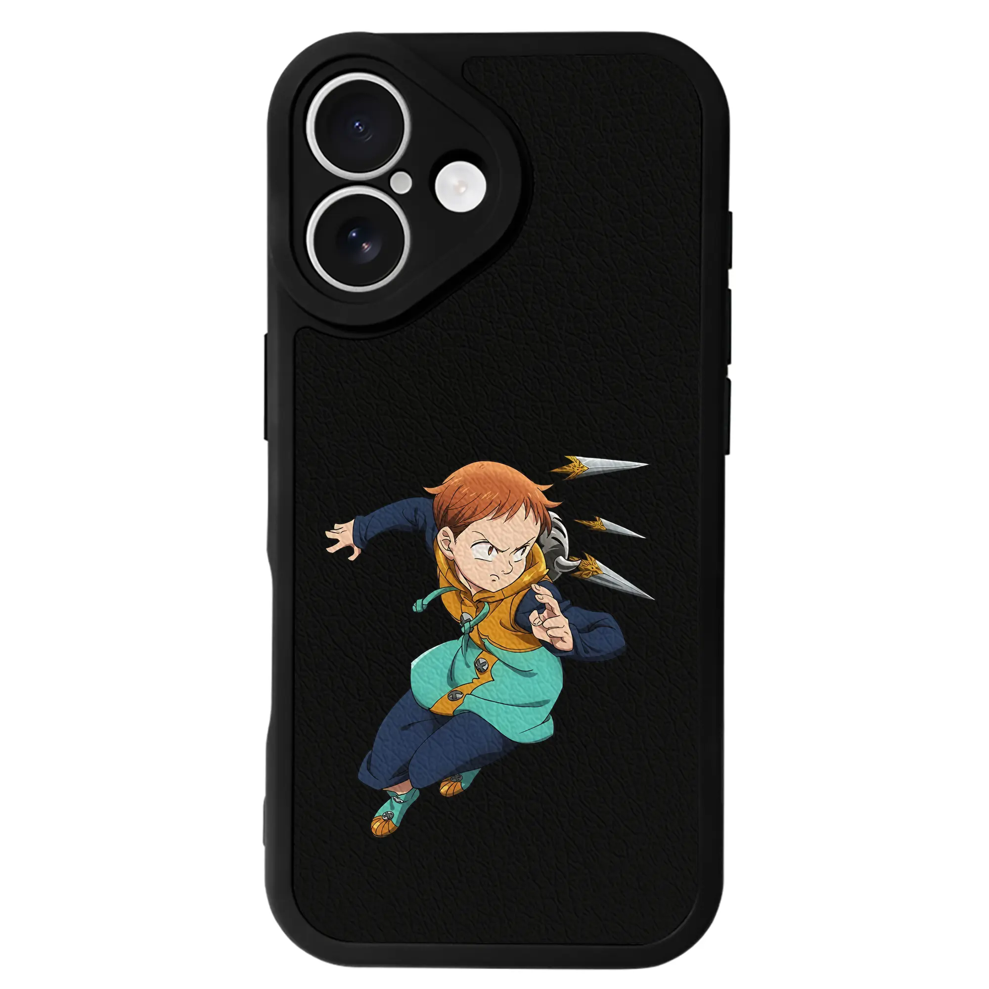 七つの大罪 グッズ キング - IPhone 16シリーズ対応 ・ シリコンスマホケース ・ レザー調 ・ 高精度フィット ・ 耐衝撃 ・ ワイヤレス充電対応 ・ 精密カット